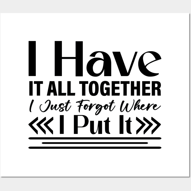 I have it all together I just forgot where I put it Wall Art by Fun Planet